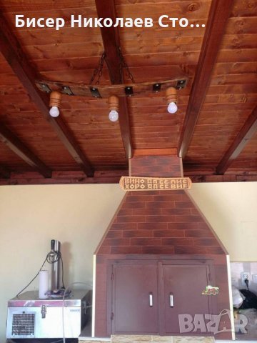 Етно полилеи от автентични бъчви с ръчно изработени дървени чашки!, снимка 7 - Полилеи - 15442480