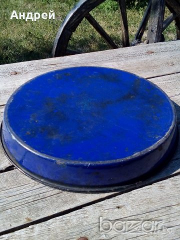 Емайлирана тава,тепсия, снимка 3 - Антикварни и старинни предмети - 19567042