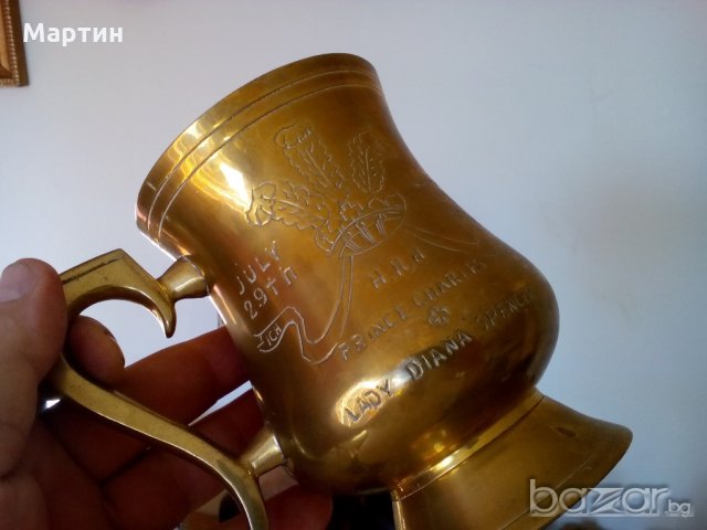 1933г. Масивна бронзова - Халба - 1 бр. ( 777952) , снимка 3 - Други стоки за дома - 18312465