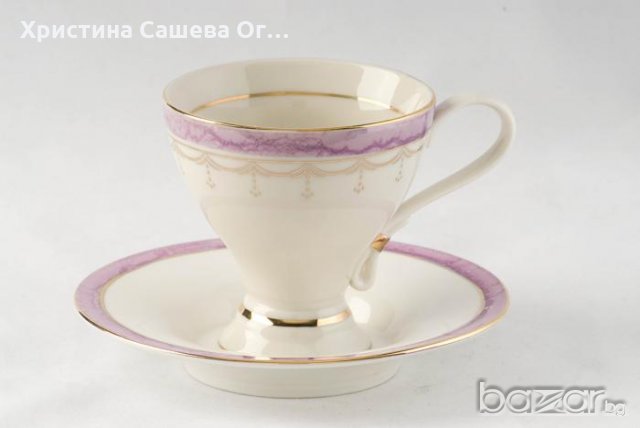 Елегантна порцеланова чаша, снимка 1 - Чаши - 20562602