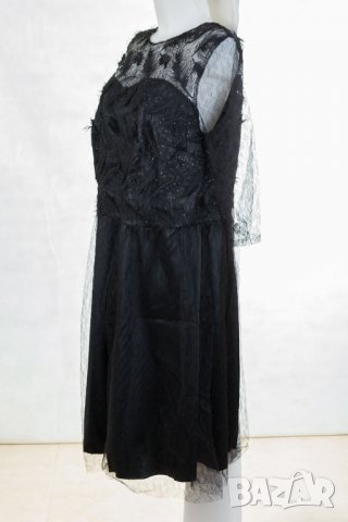 Черна елегантна рокля марка Margo Collection - 2XL/3XL, снимка 3 - Рокли - 25342438