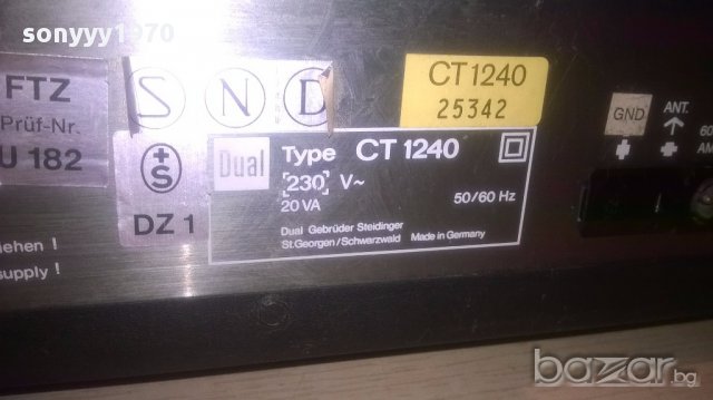 dual ct1240 stereo tuner-made in germany-внос швеицария, снимка 11 - Ресийвъри, усилватели, смесителни пултове - 16192485