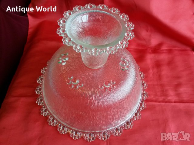 Огромна Шведска Купа ,Фрктиера Кристално Стъкло, снимка 8 - Антикварни и старинни предмети - 25220324