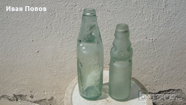 стари стъклени содени шишета-2бр,, снимка 7 - Антикварни и старинни предмети - 11979212