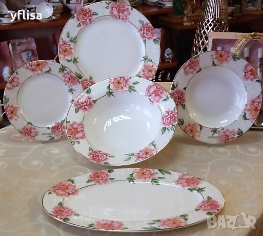 ВИНТИДЖ СЕРВИЗ ЗА ХРАНЕНЕ "РОЗИ" ЗА СЪДОМИЯЛНА МАШИНА, снимка 7 - Сервизи - 15183847