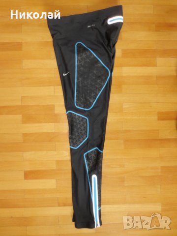 Nike Dri-Fit Running Long Tights L Black-Blue, снимка 5 - Клинове - 19065620