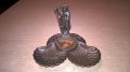 кардинал-свещник-11х9х8см-внос швеицария, снимка 1 - Антикварни и старинни предмети - 18457012