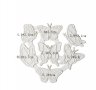 7 релефни контур пеперуди силиконов молд щампа печат форма за торта украса фондан, снимка 2