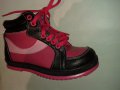Кецове за момичета - спортни обувки цвят циклама с черно, снимка 3