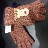 Луксозни детски ръкавички 3/6 годинки, снимка 5 - Шапки, шалове и ръкавици - 20277127