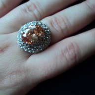 ПРОМО ! Сребрист пръстен с кристал и елементи Сваровски, снимка 4 - Пръстени - 6628886