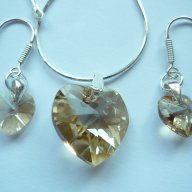 Сребърни комплекти с кристали Сваровски - подходящ подарък за всяка дама, снимка 16 - Бижутерийни комплекти - 6663752