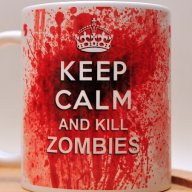  Зомби чаша / Keep calm and kill zombies, снимка 2 - Други стоки за дома - 13872896
