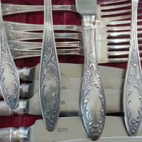 Старинни руски посребрени прибори за хранене, снимка 14 - Антикварни и старинни предмети - 22868985