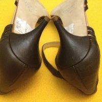 41 San Marina черни луксозни италиански обувки естествена кожа с ток, снимка 16 - Дамски обувки на ток - 20867001