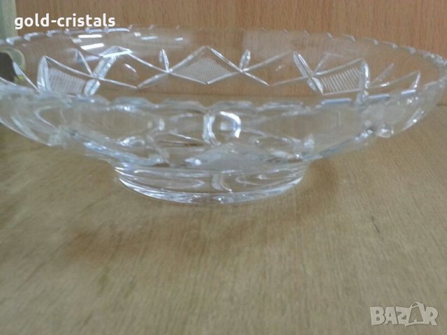 Стар български кристал купа фруктиера, снимка 7 - Антикварни и старинни предмети - 26113876
