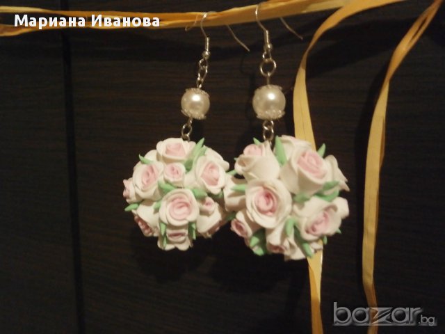 обеци "рози", снимка 2 - Обеци - 11376396