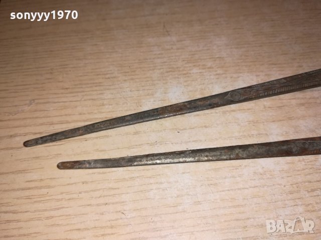 антики-31х7см-2бр ретро ножове-метал-внос швеицария, снимка 5 - Колекции - 21600216