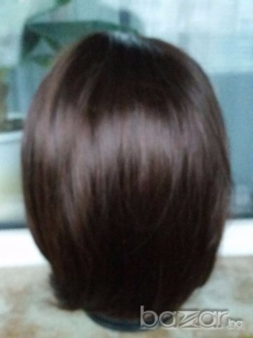 Нова права тъмно кестенява перука без бретон - 35 см. - мод.52, снимка 9 - Аксесоари за коса - 16213588