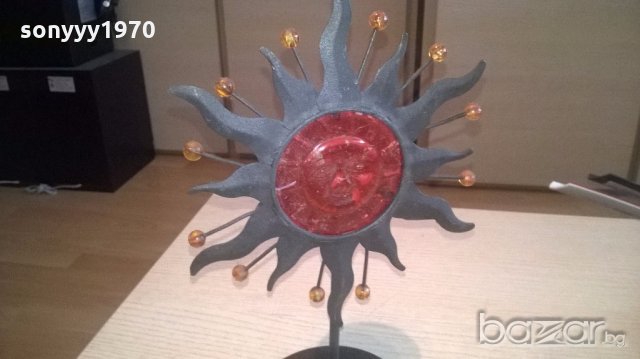 свещник слънце-28х19см-внос швеицария, снимка 5 - Антикварни и старинни предмети - 18460625