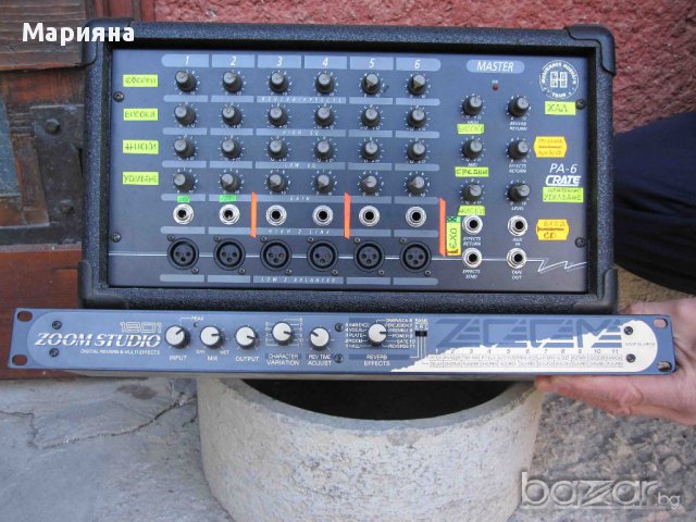 Продавам 6 канален усилвател Pa6 Crate Audio + дигитален ефект ехо, снимка 3 - Ресийвъри, усилватели, смесителни пултове - 15817073