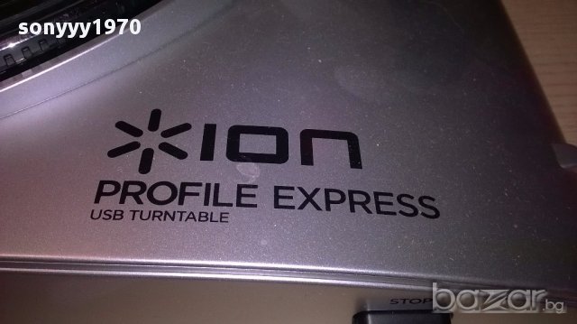 Ion-profile express-vinyl to mp3 turnable-в кашон-внос англия, снимка 12 - Ресийвъри, усилватели, смесителни пултове - 16846216