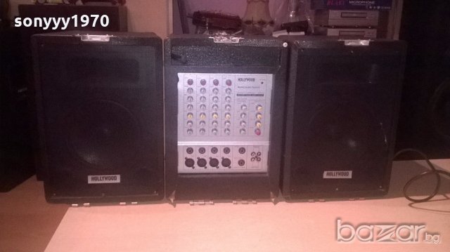 hollywood amplifier/mixer+тонколони-внос англия, снимка 8 - Ресийвъри, усилватели, смесителни пултове - 19601988