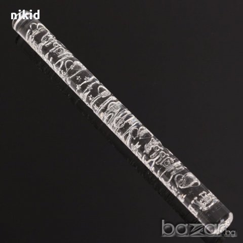 Happy Birthday Прозрачна релефна пластмасова акрилна текстурна точилка за фондан украса торта сладки, снимка 3 - Аксесоари за кухня - 13525530