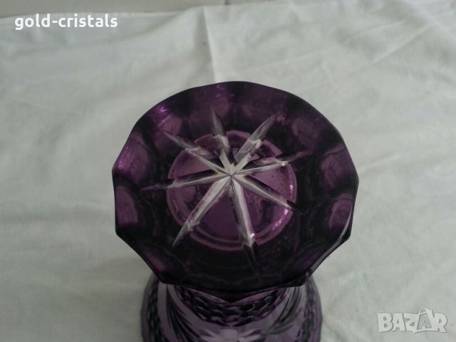 Кристална ваза цветен кристал, снимка 7 - Антикварни и старинни предмети - 23822279