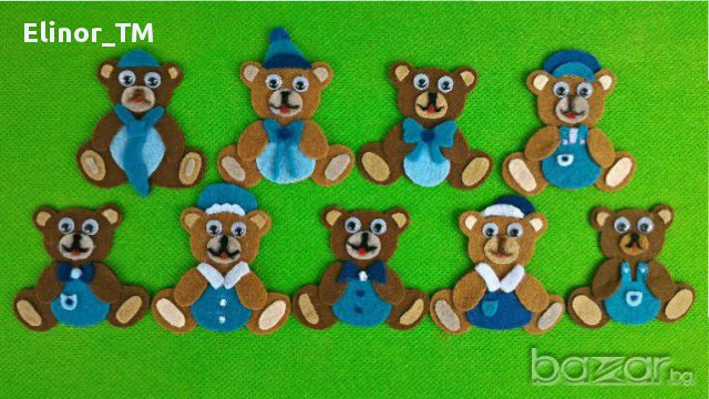 Фигурки от филц за декорация, снимка 2 - Други - 9304954