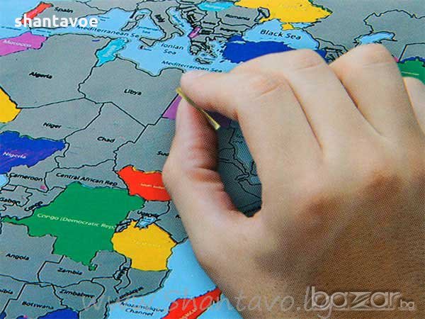 Скреч карта на света за истински пътешественици, снимка 5 - Картини - 19224750