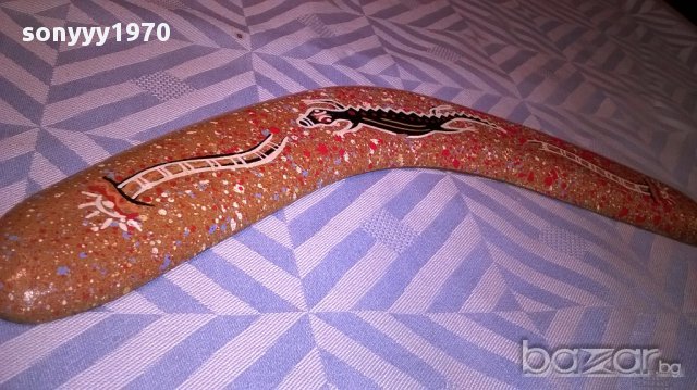 Throuwing boomerang hand crafted in australia-35/5см-внос швеицария, снимка 10 - Антикварни и старинни предмети - 15649362