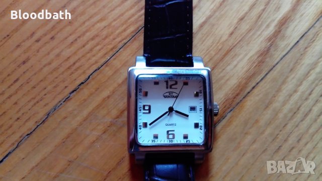 bentime мъжки часовник кварц дата кожена каишка BT, снимка 1