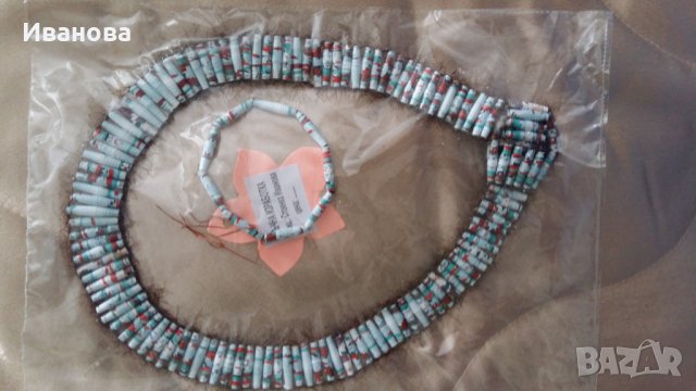 Ръчна изработка на бижута от хартия и квилинг  0.50лв лакирани са със декопажен лак, снимка 2 - Колиета, медальони, синджири - 25892187