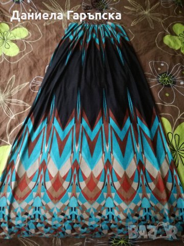 НОВА пъстра дълга рокля , снимка 2 - Рокли - 21936429
