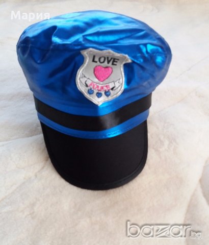 Парти шапка"Любовна полиция" 10 лв, снимка 3 - Шапки - 19956807