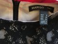 S Mango официална черна рокля с дантела хастар - пепел от рози , снимка 14