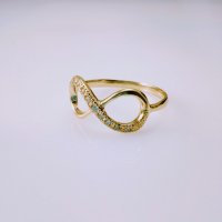 златен пръстен - БЕЗКРАЙНОСТ - 1.41 грама/размер №55, снимка 4 - Пръстени - 20986224