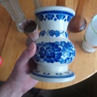 Стъклена ваза лот порцелан керамика, снимка 6 - Други стоки за дома - 25241665