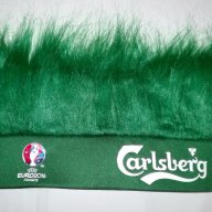 Фенска шапка-коса Carlsberg от Евро 2016 - Франция, снимка 1 - Шапки - 16292994