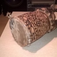 Африканска тарамбука с кожа-33х17см-внос швеицария, снимка 11 - Ударни инструменти - 17009013