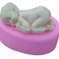 3D спящо бебе  силиконов молд форма за декорация украса фондан торта питка гипс, снимка 5 - Форми - 13689787