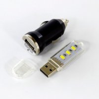 Лампа интериорна  + USB адаптор за автомобил, снимка 3 - Аксесоари и консумативи - 18967178