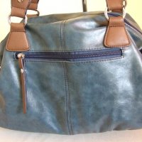 Gerry Weber чисто нова чанта от кожа в синьо, снимка 8 - Чанти - 20794447