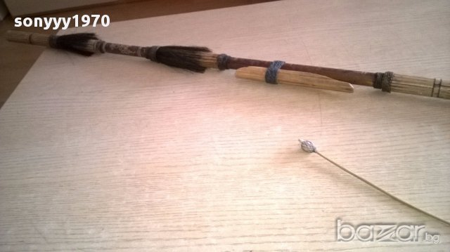 Древно африканско оръжие с стрела-бамбук-резба-внос швеицария, снимка 5 - Антикварни и старинни предмети - 17502328