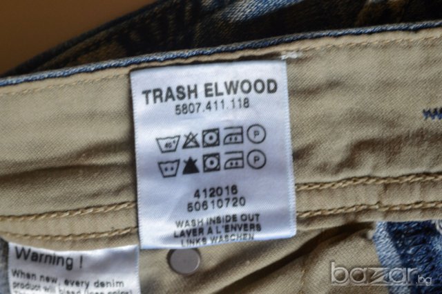 G-STAR RAW DENIM TRASH ELWOOD мъжки дънки сини размер 30, дължина 34 100% памук, снимка 9 - Дънки - 13121942