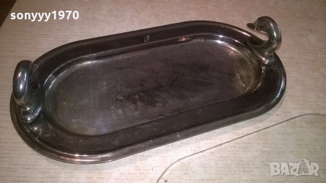 чиния/поднос-31х16х6см с лебеди-внос франция, снимка 9 - Колекции - 26171179