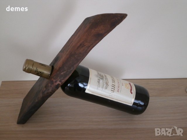  Поставка за вино от тик от Зимбабве, снимка 2 - Кухненски принадлежности - 23443472