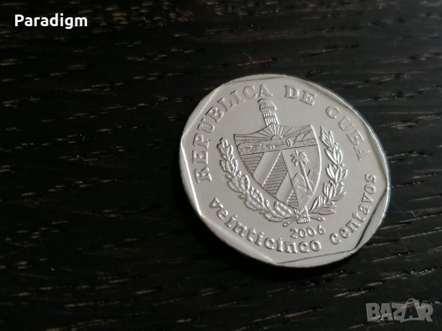 Монета - Куба - 25 центавос | 2006г., снимка 2 - Нумизматика и бонистика - 25915806