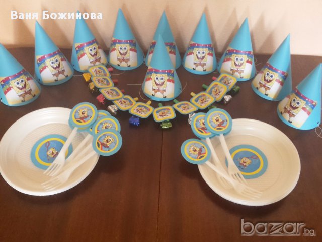Украса за детски рожден ден Спондж Боб, Замръзналото кралство, снимка 2 - Декорация - 15434965